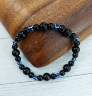 Sapphire Браслет черный Агат + Глаз Фатимы