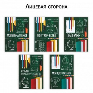 Папка школьная с креплением «Портфолио школьника», 10 листов-разделителей, 21,5 х 30 см.