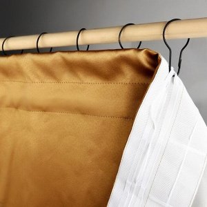 Крючок для штор, 6,8 х 3,8 х 0,2 см, 20 шт, цвет чёрный