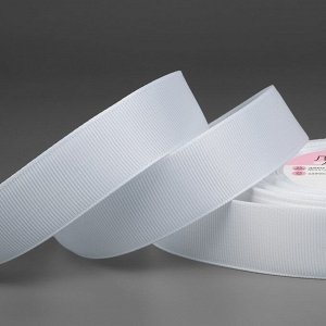 Лента репсовая, 25 мм, 23±1 м, белая №01