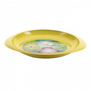 Тарелка детская, диаметр 18 см, для вторых блюд, от 4 мес., цвета МИКС
