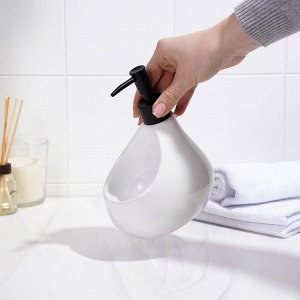 Дозатор для мыла SL Home Drop, с подставкой для губки, 450 мл, белый