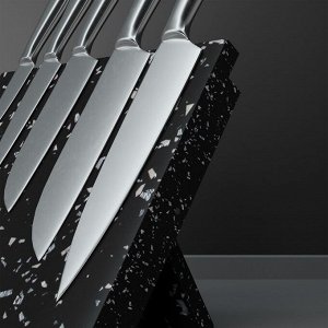 Держатель для ножей магнитный Доляна «Зефир», 22x24 см, цвет чёрный