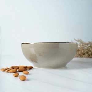 Салатник Magistro «Церера», 1.1 л, 18.5x7.5 см, фарфор, коричневый