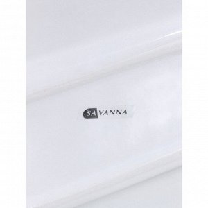 Дозатор для моющего средства с подставкой для губки SAVANNA «Природа», 500 мл, цвет белый