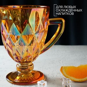 Кувшин стеклянный Magistro «Круиз», 1,1 л, 19,5x14x19,5 см, цвет янтарный