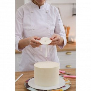 Палочки-дюбели для кондитерских изделий KONFINETTA, набор 8 шт., d=0.9 см, 30 см, пластик, белые