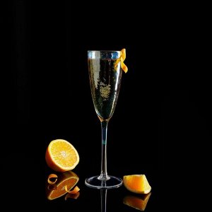Бокал стеклянный для шампанского «Жемчуг», 270 мл, цвет перламутровый