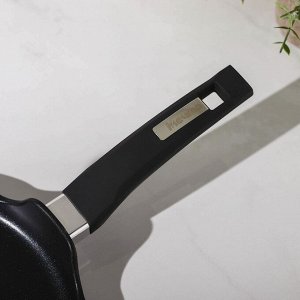 Сковорода блинная «Престиж», d=24 см, пластиковая ручка, антипригарное покрытие, цвет чёрный