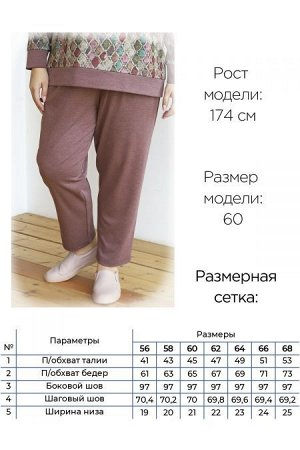 Костюм Цвет:
бордовый
Состав:
76%ПЭ 20%Вискоза 4%Спандекс
Длина изделия:
Верх - 70см
Брюки - 97 см
Размер модели:
56
Рост модели:
175 см
Стильный комбинированный костюм, состоящий из верха и брюк. Мод