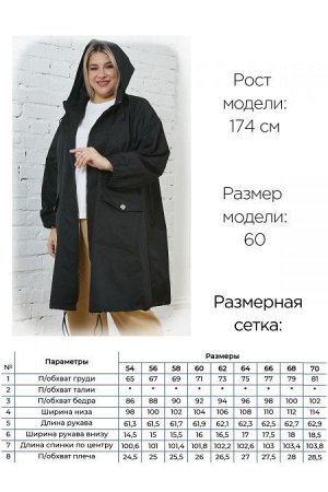 Парка Цвет:
черный
Состав:
85%ПЭ 15%Вискоза
Длина изделия:
103 см
Размер модели:
56
Рост модели:
174 см
Стильная парка трапециевидного силуэта из плащевой однотонной ткани безх подклада. Круглый вырез