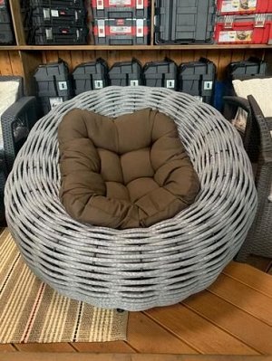Плетеное кресло DeckWOOD Nest (серый)