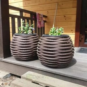 Вазон бочонок DeckWOOD (коричневый), 20 л