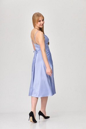 Жакет, Платье / T&N 7382 белый+голубой