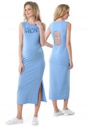 Платье "Скрейч" для беременных денимный меланж
