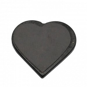 Пластина защитная Сердце из шунгита 26*25мм для телефона, полированная