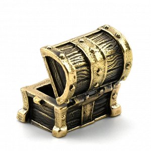 Сундук открытый литье из бронзы 37*30*37мм