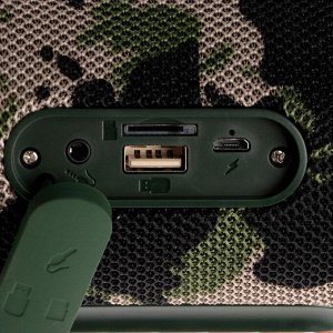 Портативная колонка Maxvi PS-03, 5 вт, 1500 мАч, FM, microSD, USB, AUX, зеленая