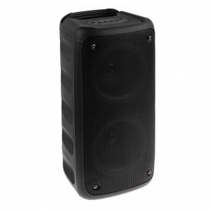 Портативная колонка Soundmax SM-PS5070B, 40Вт, 2400мАч, FM, BT, USB, TWS, подсветка, черная