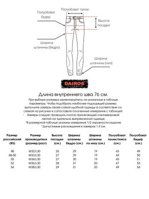 Джинсы Турецкие мужские джинсы из облегчённой хлопковой ткани с небольшой добавкой эластана. Ткань с небольшими потертостями. Модель REGULAR FIT комфортного прямого кроя со средней посадкой.
Цвет:&nbs