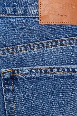 Винтажные джинсовые шорты с потертостями 02578352