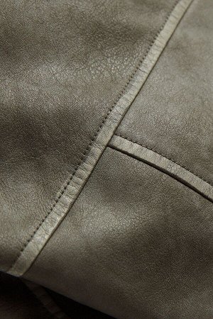 Байкерская куртка из бледной искусственной кожи с поясом 03223707