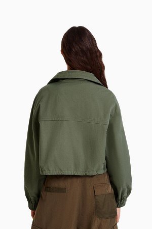 Хлопковая короткая куртка 03233310