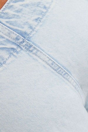 Широкие джинсы 90-х с кружевной отделкой 00057019