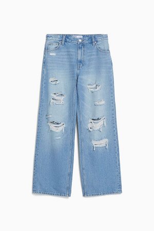 Потертые джинсы широкого кроя 90-х 00009335