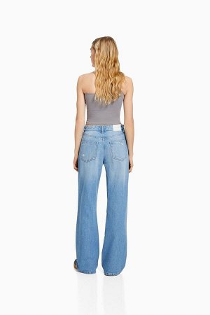 Потертые джинсы широкого кроя 90-х 00009335