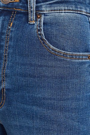 Потертые джинсы скинни со сверхвысокой талией 00036888