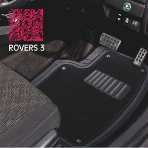 Коврики а/м CARFORT "Rovers 3" термопласт NBR со съемн. ковр., к-т 4шт. Black