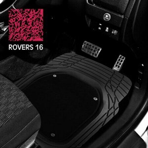 Коврики а/м CARFORT "Rovers 16" термопласт NBR со съёмн.ковр., к-т 4шт. Black