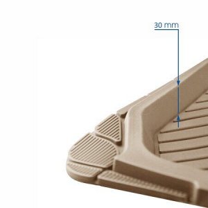Коврики а/м CARFORT "Rovers 7" термопласт NBR, к-т 2шт. Beige передний