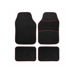 Коврики а/м CARFORT "MotoRed 3" резина/ковр., универсальные, к-т 4шт. Black