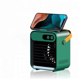 Портативный вентилятор с распылителем "Cube", зеленый