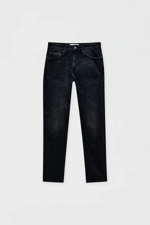 Черные джинсы Slim Comfort Fit с эффектом выцветания 04683509