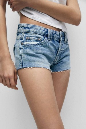 Женские джинсовые шорты с заниженной талией 04699300