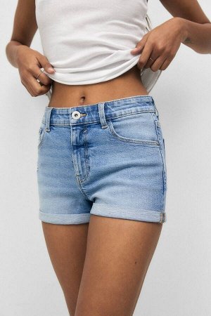 Женские джинсовые шорты с отворотами 04691300