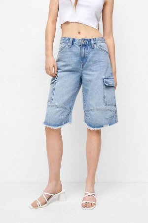 Женские джинсовые шорты-бермуды карго 07692300