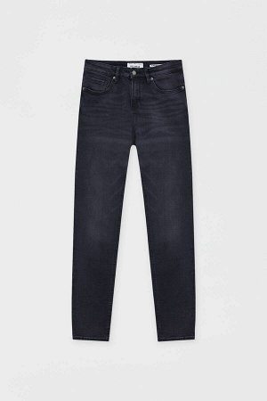 Черные джинсы Super Skinny с эффектом выцветания 08681534