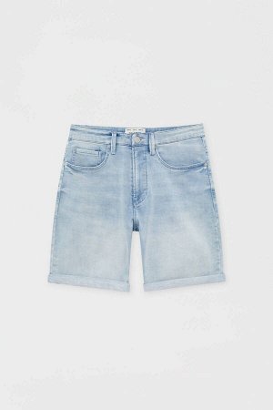 PULL&BEAR Базовые джинсовые бермуды 04694501