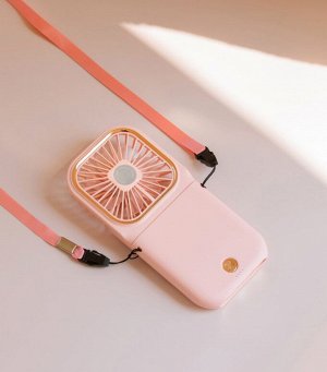 Портативный складной вентилятор "Mini", розовый