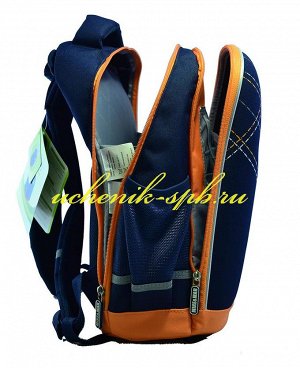 1010-3 рюкзак синий/оранж.кант