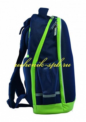1010-1 рюкзак синий/зел.кант
