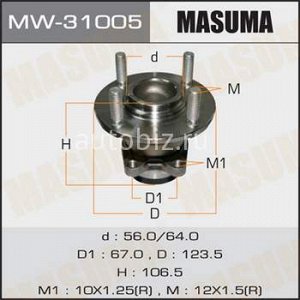 Ступичный узел MASUMA rear COLT/ Z32A, Z34A, Z36A, Z37A, Z38A *