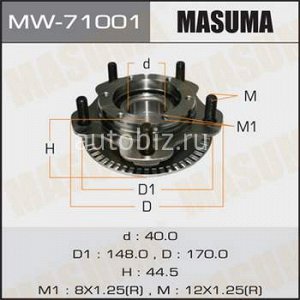 Ступичный узел MASUMA front ESCUDO/ SQ416  (with ABS) *