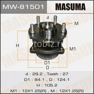 Ступичный узел MASUMA rear FORESTER/ S12  (with ABS) *