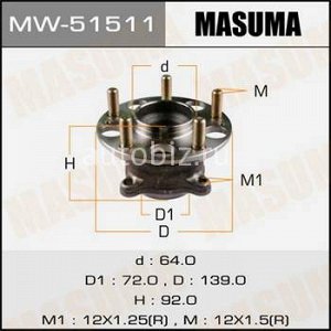 Ступичный узел MASUMA rear ACCORD 13-  (with ABS) *