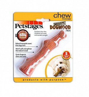 Petstages игрушка для собак Mesquite Dogwood с ароматом барбекю 16 см маленькая